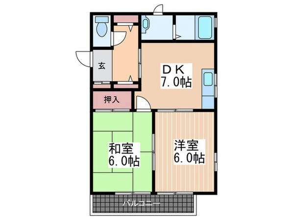 ハピネスイワタＣ棟の物件間取画像